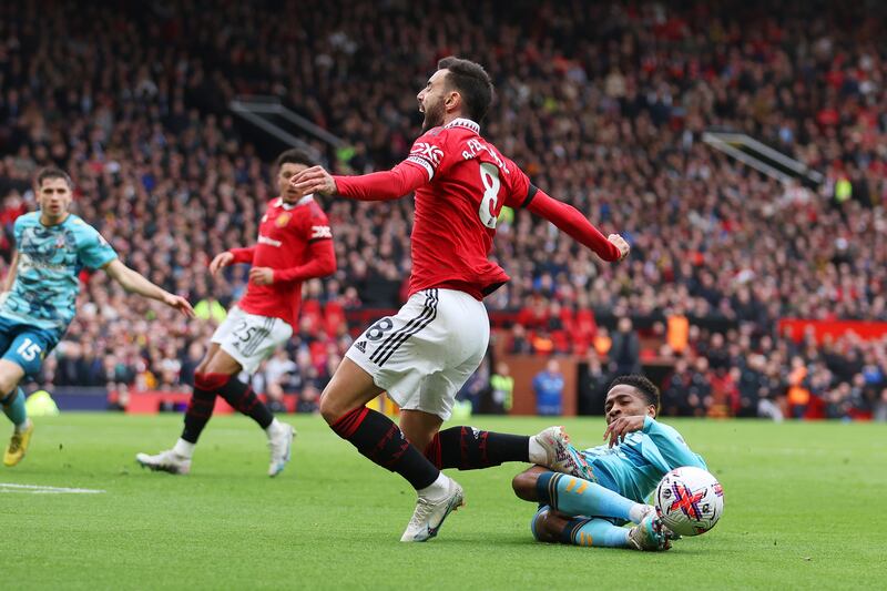 Kyle Walker-Peters, 8 – Caused major problems when his deflected strike was scrambled off the line with De Gea beaten, and he smashed the post with a driven effort from range. Stopped Garnacho in his tracks with a perfect, crunching tackle.

Getty