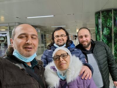 After four years of not seeing them, Naeem Hijazi was finally reunited with his parents a few days ago when they went to see him in Germany. Photo: Naeem Hijazi 