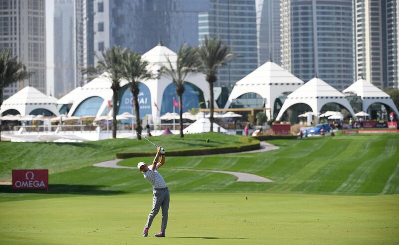 Sergio Garcia during the third round of the Omega Dubai Desert Classic at Emirates Golf Club. Getty
