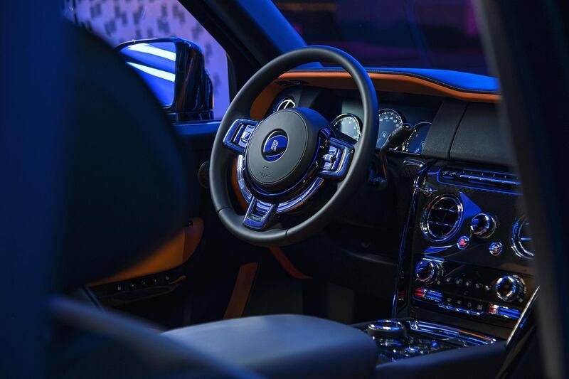 The Cullinan's steering wheel.