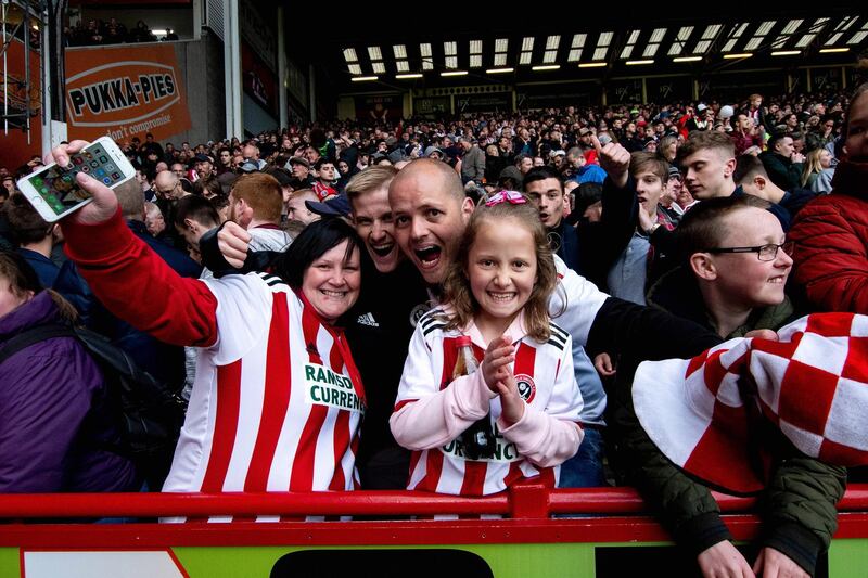 Fans both young and old could celebrate Sheffield United's success. Getty