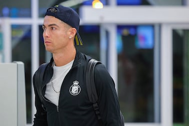 Soccer Football - Al Nassr players arrive at Zayed International Airport - Abu Dhabi, United Arab Emirates - April 6, 2024 Al Nassr's Cristiano Ronaldo arrives ahead of thier match against Al-Hilal Al Nassr / Handout via REUTERS    THIS IMAGE HAS BEEN SUPPLIED BY A THIRD PARTY