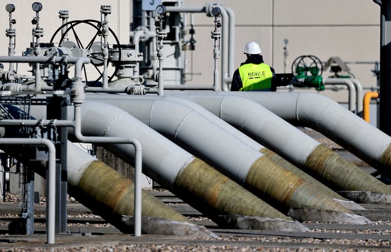 The Nord Stream 1 gas pipeline in Lubmin, Germany. Reuters