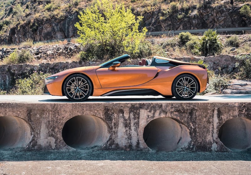 The Roadster is available in colours previously not offered on the regular i8, including this 'E-copper'. BMW