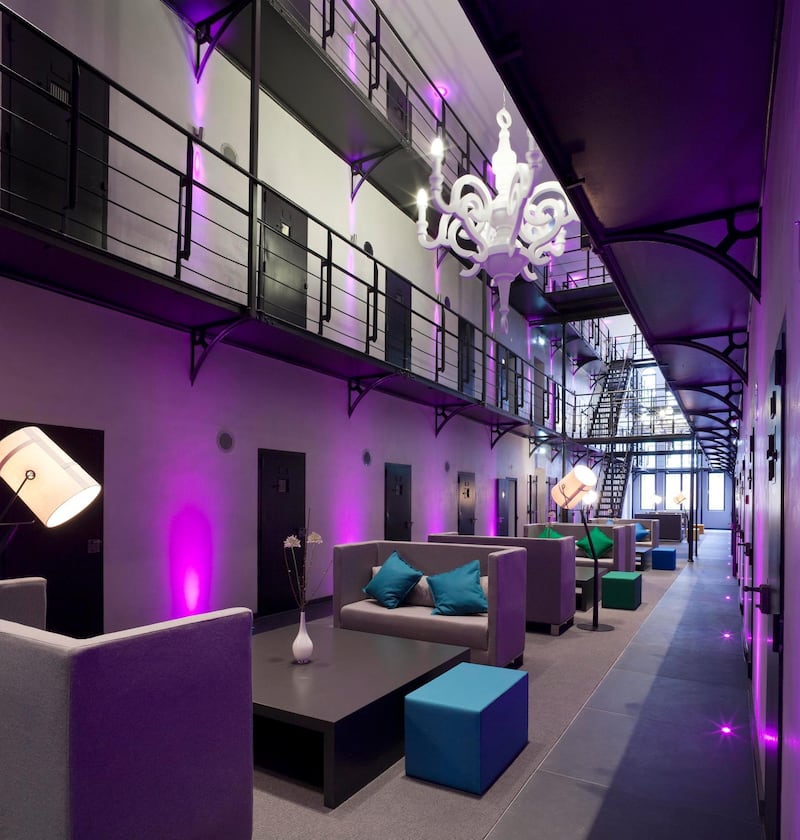 After starting its life as a prison in 1862, the facility closed its doors in 2007 and is now a boutique five-star hotel. Courtesy Hotel Het Arresthuis