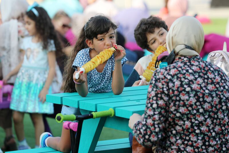 Families gather at the official opening of Ain Dubai