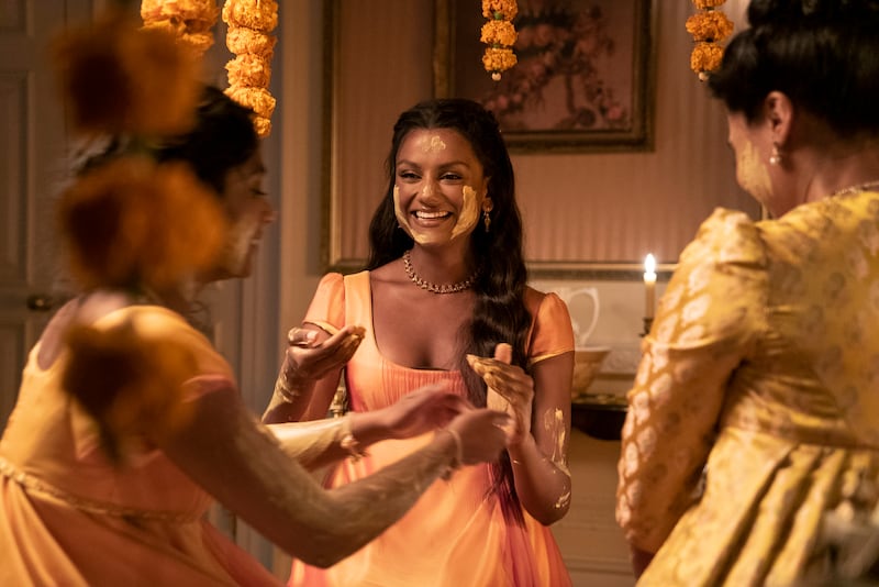 Scenes featuring a haldi (turmeric) ceremony, a pre-wedding ritual for brides in North Indian weddings, went down well with Indian audiences. Photo: Netflix