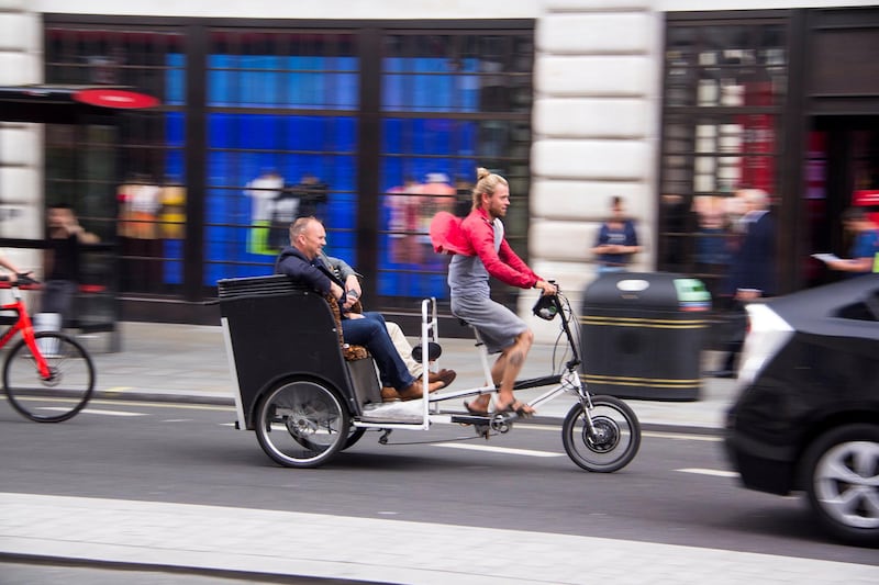 There are about 1,400 pedicab drivers in London. Shahzad Sheikh for The National