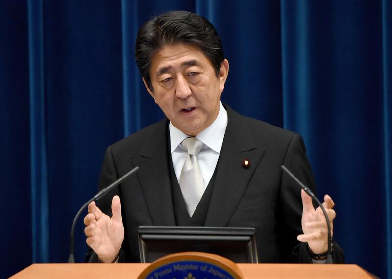 Japanese Prime Minister Shinzo Abe. Toru Yamanka / AFP