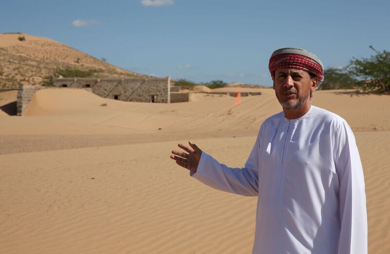 Mohammed al-Ghanbousi, a former inhabitant of Wadi al-Murr, is pictured in the Omani village, about 400 kilometres south-west of the capital Muscat. AFP