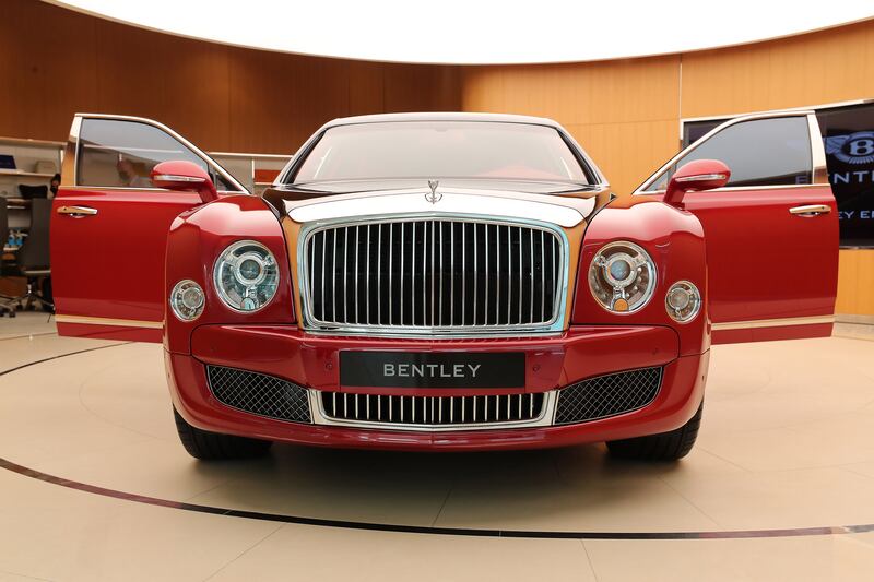 The Mulsanne Grand Limousine by Mulliner at the Bentley Emirates Dubai Showroom. All photos by Pawan Singh / The National