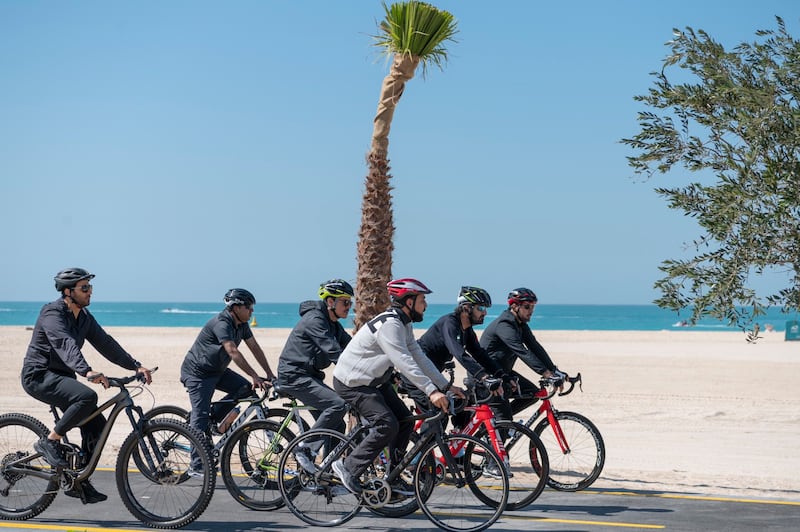 The path runs 16 kilometres along Jumeirah Beach. Twitter/HHShkMohd