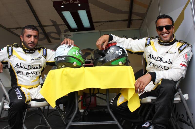 Ahmed Al Hameli, left, will be among four Abu Dhabi powerboat drivers who will compete in Dubai this weekend. Courtesy Photo