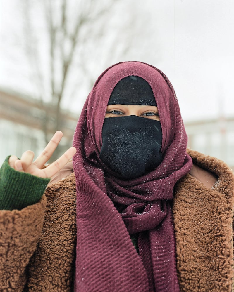 Aima Warriach is a 20-year-old niqabi, feminist and artist who was born in Pakistan and moved to Canada as a baby. Reclaiming Muslim/ Charlotte Bibby