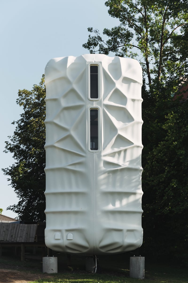 It is the world’s tallest 3D-printed polymer space habitat and has been set up at the Institut auf dem Rosenberg, a private, international boarding school.