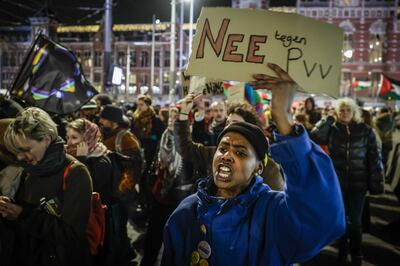 Protests against the PVV in Amsterdam, Netherlands. EPA