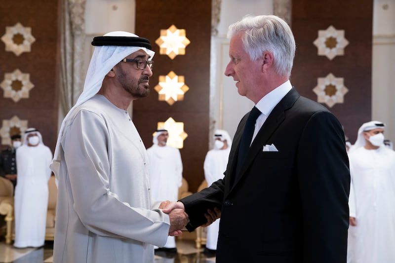 King Philippe of Belgium offers condolences to the President, Sheikh Mohamed. 