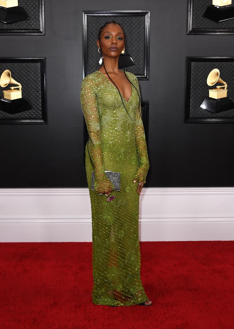 US singer-songwriter Mereba arrives for the 62nd Annual Grammy Awards on January 26, 2020, in Los Angeles.  AFP