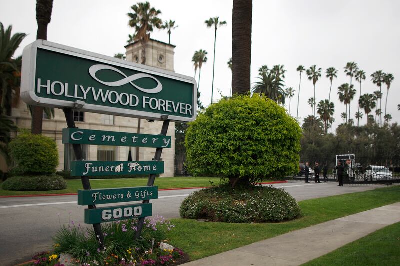 The cemetery's front gate. Photo: Reuters