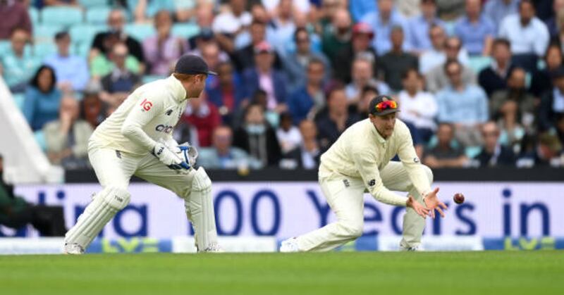 England captain Joe Root catches out Ravindra Jadeja of India for 10. Getty