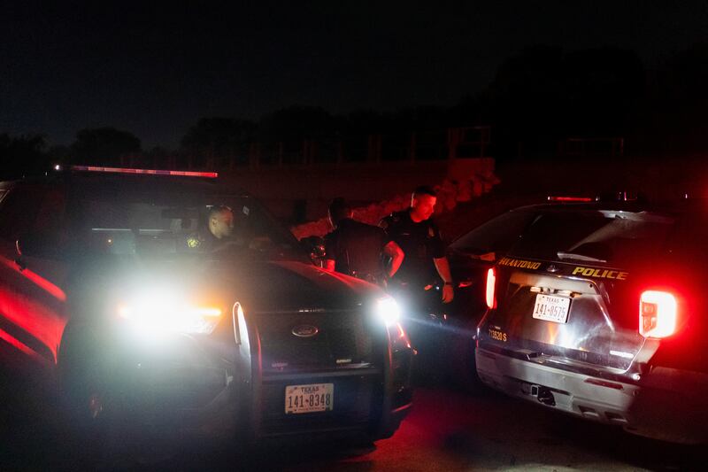 Law enforcement officers work at the deadly scene in San Antonio. Reuters