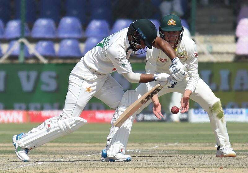 Pakistan opener Abdullah Shafique scored an unbeaten 71 off 226 balls. EPA