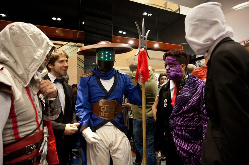 Gamers dressed up in the hope of winning a Playstation 4. Clint McLean for The National 