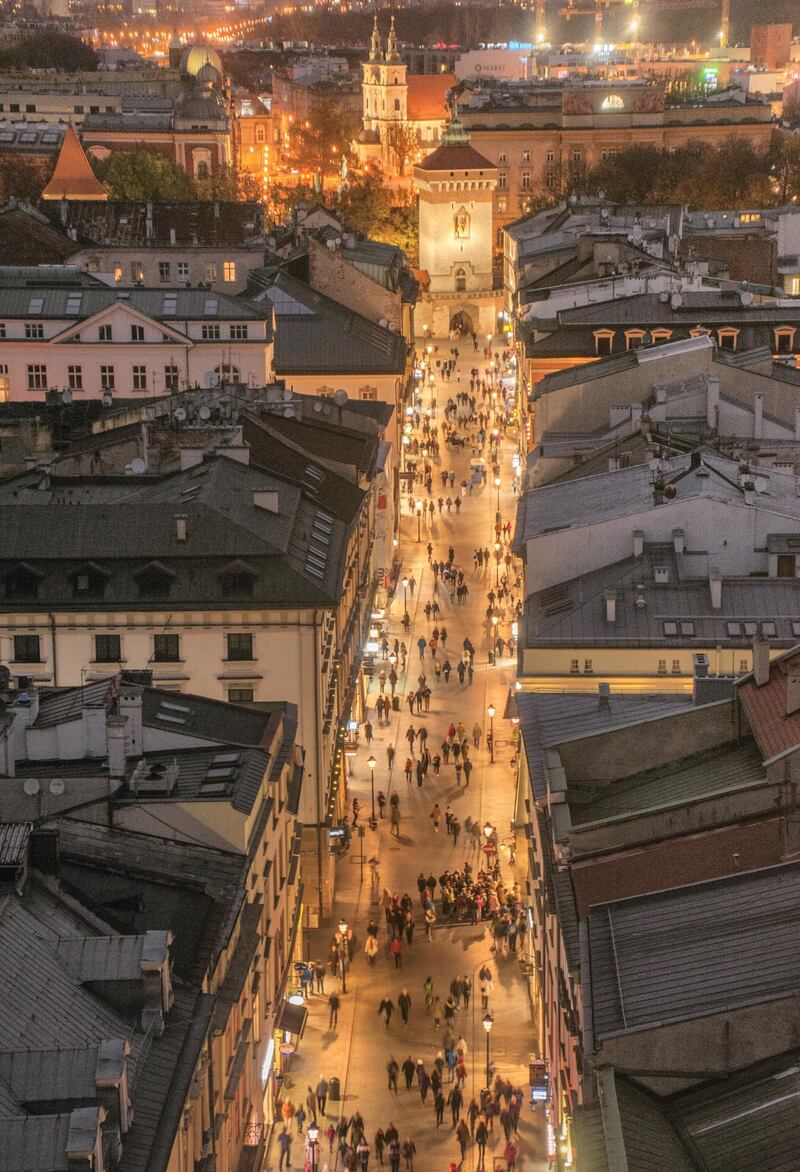 An overview of a street leading to the Main Square in Krakow. Courtesy flydubai