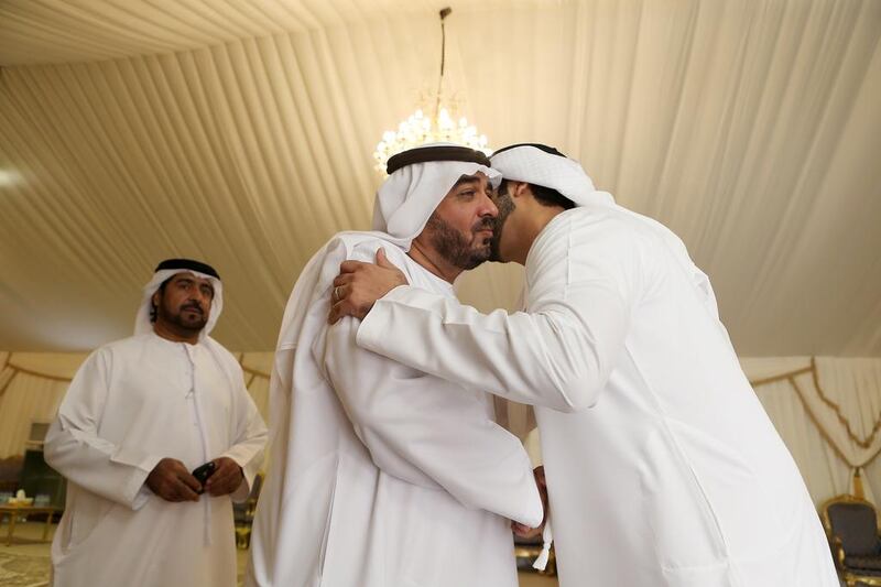 The people of the UAE came together to offer condolences to the families of the martyrs who were killed in Yemen on Friday. Pawan Singh / The National
