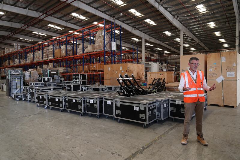 Alan Williams, UPS vice president for Expo 2020 Dubai during an interview at the company warehouse in the Jebel Ali Free Zone in Dubai.