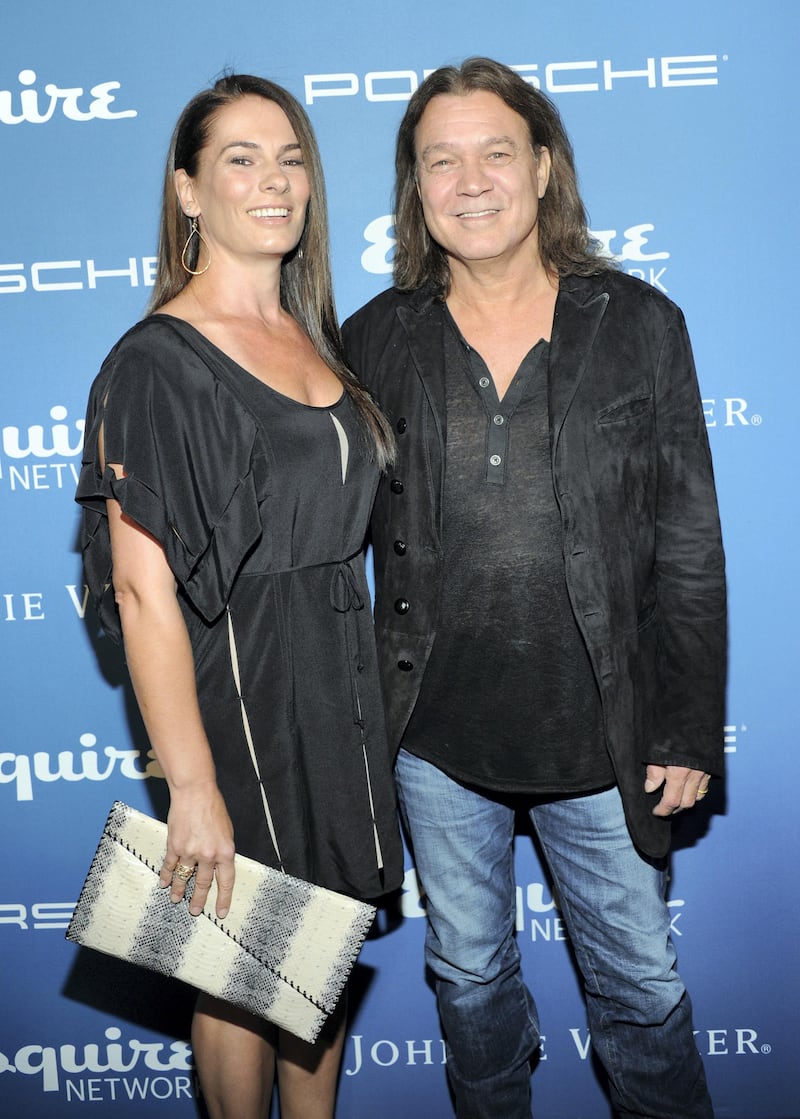 NEW YORK, NY - SEPTEMBER 17: Janie Liszewski and Musician Eddie Van Halen attend the Esquire 80th anniversary and Esquire Network launch celebration at Highline Stages on September 17, 2013 in New York City.   Jamie McCarthy/Getty Images for Esquire/AFP