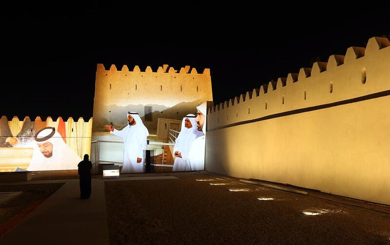 Qasr Al Muwaiji Museum and Exhibition, the birthplace of President Sheikh Khalifa was officially opened in Al Ain. Satish Kumar / The National