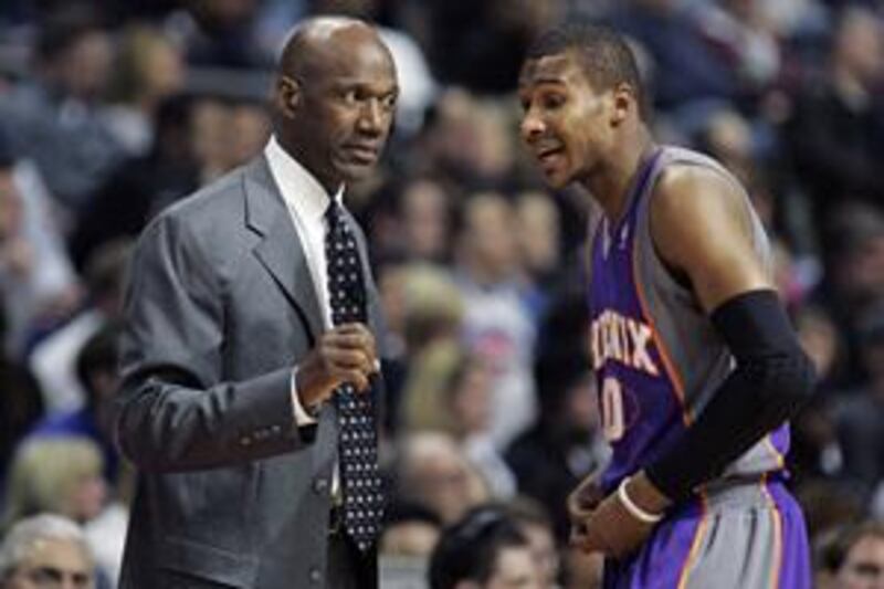 First-round pick Leandro Barbosa, right, here with Phoenix Suns coach Terry Porter,  was brought to the US from Brazil by Gregory Dale and went on to greatness in the NBA.