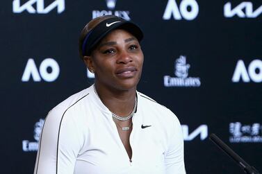 An emotional Serena Williams after losing her semi-final match against Japan's Naomi Osaka at the Australian Open. AFP