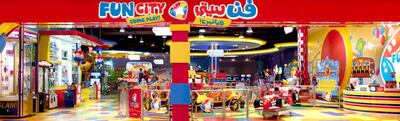 With a dressing up area and water play, as well as games for older children, Ajman's Fun City suits all ages. Photo: Fun City