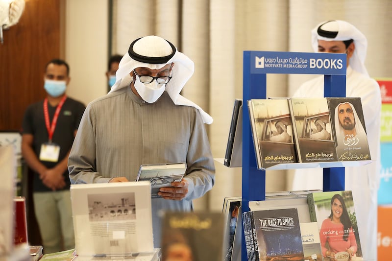 Mohammed Ahmed Al Marri, director general of Dubai's General Directorate of Residency and Foreigners Affairs, at the Emirates Airline Festival of Literature on its opening day in 2022. All photos: Pawan Singh / The National