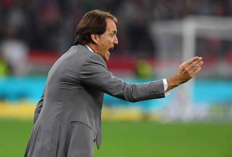 Head coach of Italy Roberto Mancini. Getty Images