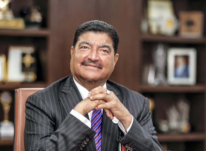 Abu Dhabi, U.A.E., June 20, 2018.  Interview with Dr B R Shetty, founder of BRS Ventures, including NMC Health and UAE Exchange together with Promoth Manghat, Executive Director, Finablr. -- image-- Dr. B.R. Shetty
SECTION:  Business
Reporter:Sarah Townsend