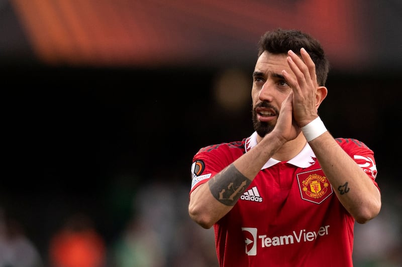 Bruno Fernandes - 7 Fiery. Involved as ever, he set up Rashford on 22. Tried long balls into the box. Playing so much football but doesn’t look fatigued with it.

AFP