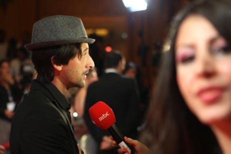 October 14, 2010, Abu Dhabi, UAE:
Adrien Brody, at the red carpet of Abu Dhabi film festival.


Lee Hoagland/ The National
 
