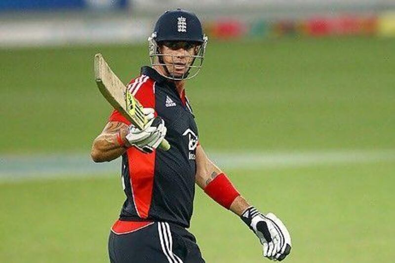 Kevin Pietersen scored a century in his final one-day international in Dubai in February. Lakruwan Wanniarachchi / AFP