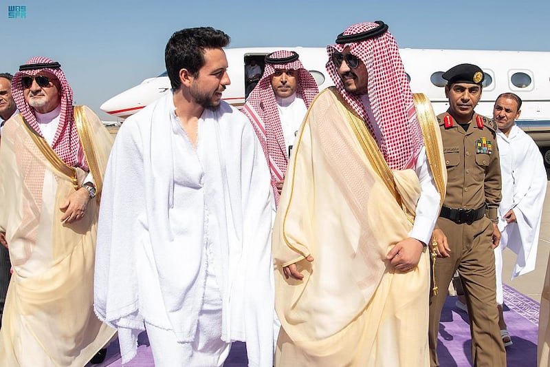 Jordan's Crown Prince Hussein bin Abdullah arrives in Jeddah. Photo: SPA