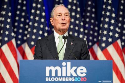 Democratic U.S. presidential candidate Michael Bloomberg addresses a news conference after launching his presidential bid in Norfolk, Virginia, U.S., November 25, 2019. REUTERS/Joshua Roberts     TPX IMAGES OF THE DAY