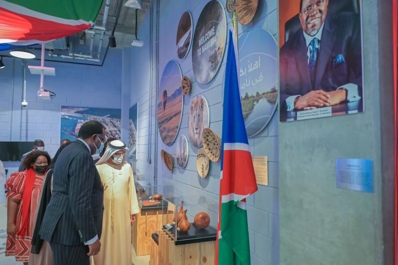 The Namibia pavilion showcases the country's potential to generate sufficient and sustainable energy for domestic consumption and export.