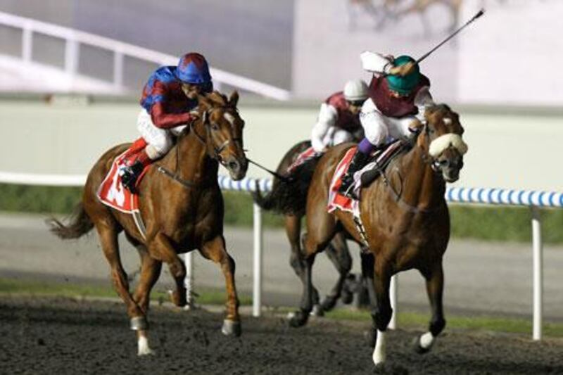 Il Grande Maurizio, left, has more than matched expectations of Ali Rashid Al Raihe, the UAE champion trainer, this season.