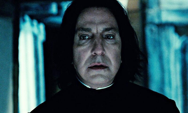 Alan Rickman portrays Professor Severus Snape. AP 