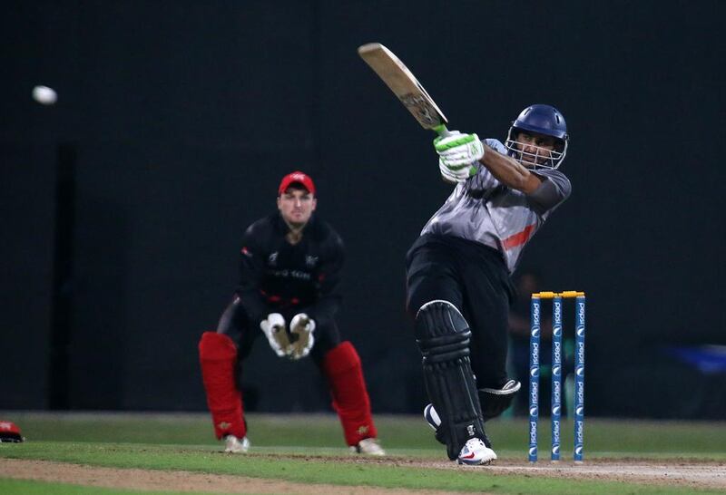 Faizan Asif, the burly opener, is one of several players who are having to take their annual leave from work to play in this competition, missing time from his job in sales at Emirates Islamic bank. The archetypal pinch-hitter, Faizan is a Twenty20 specialist for the UAE and he showed decent form in last week’s warm-up win against Hong Kong in Sharjah. Pawan Singh / The National