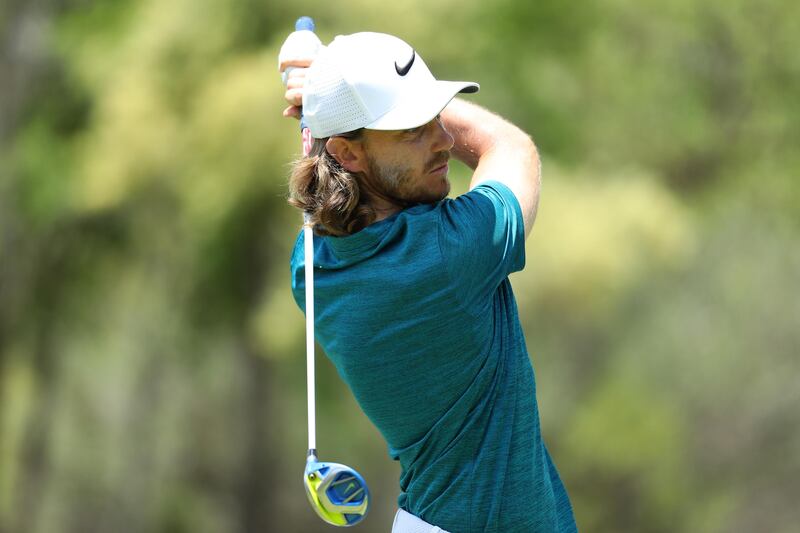 SUN CITY, SOUTH AFRICA - NOVEMBER 12:  Tommy Fleetwood of England tees off on the 8th hole during the final round of the Nedbank Golf Challenge at Gary Player CC on November 12, 2017 in Sun City, South Africa.  (Photo by Warren Little/Getty Images)