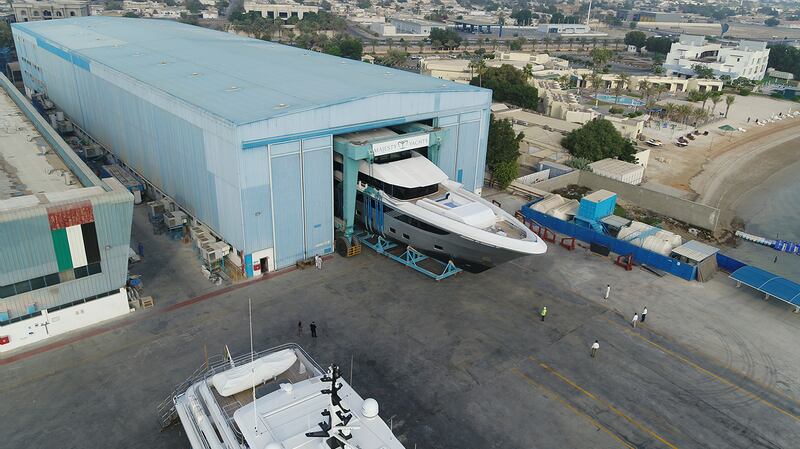 The world’s largest superyacht made of composite material has been launched in Dubai and built by Gulf Craft, a shipbuilding company.