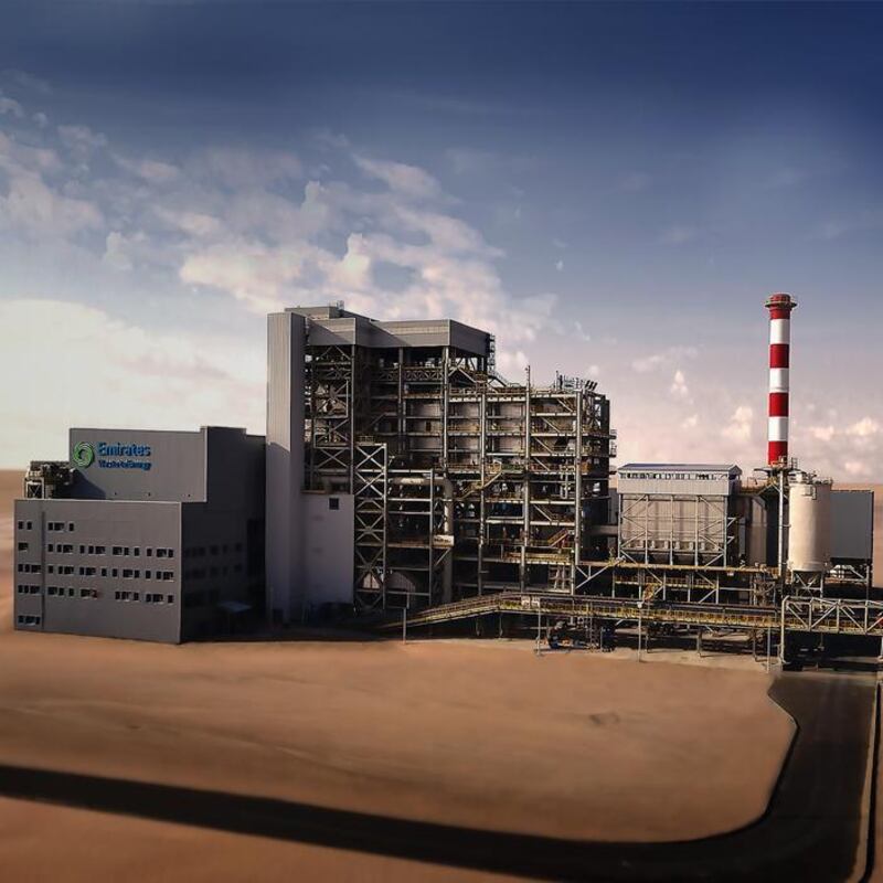 The Sharjah waste-to-energy plant aims to displace nearly 450,000 tonnes of carbon dioxide emissions. Photo: Emirates Waste to Energy company